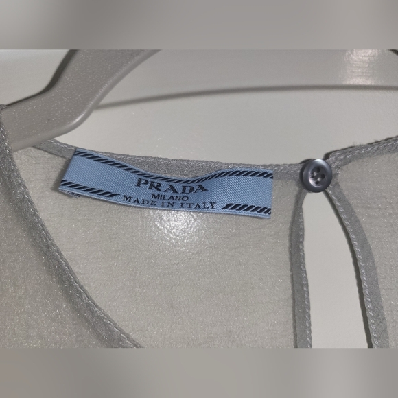 NWT PRADA PLEATED COLORBLOCK ORGANZA DRESS SIZE IT 40 / US 4 - Picture 8 of 15